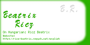 beatrix ricz business card